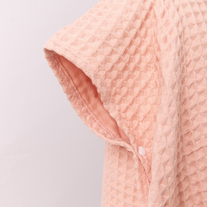 Gyerekeknek szóló kapucnis fürdőlepedő - Lusu youpin, 100% pamut, kétszeresen rétegű waffles szövet, nedvszívó, sima szövésű (plain weave), 300-400 g