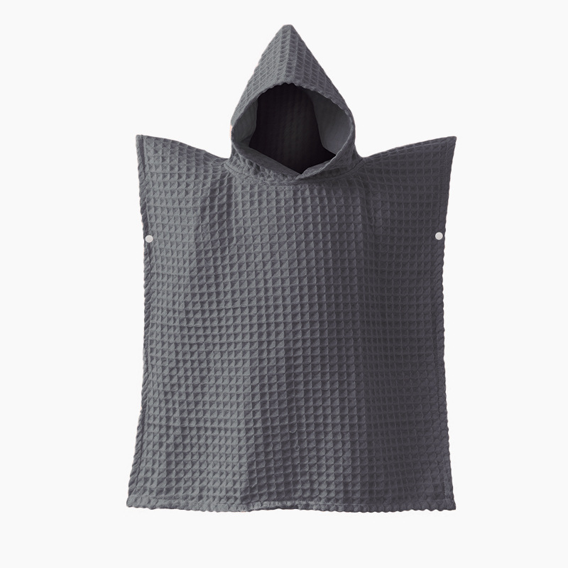Gyerekeknek szóló kapucnis fürdőlepedő - Lusu youpin, 100% pamut, kétszeresen rétegű waffles szövet, nedvszívó, sima szövésű (plain weave), 300-400 g