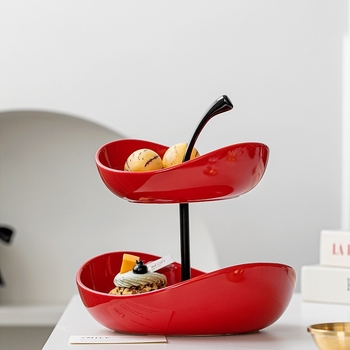 Dviaukštė vaisių padėklas – Medžiaga: šilko gėlė; Paviršius: Kitas; Stilius: universalus; Tinka dovanai: gimtadienis; Dovanų santykiai: klasės draugas