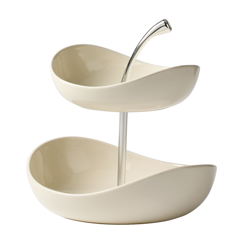 Dviaukštė vaisių padėklas – Medžiaga: šilko gėlė; Paviršius: Kitas; Stilius: universalus; Tinka dovanai: gimtadienis; Dovanų santykiai: klasės draugas