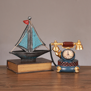 Euroopa stiilis retro telefoni dekoratiivne figuur sünteetilisest vaigust, bränd Ancient Master, vaigukunst, kartongpakend