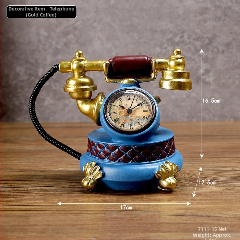 Euroopa stiilis retro telefoni dekoratiivne figuur sünteetilisest vaigust, bränd Ancient Master, vaigukunst, kartongpakend