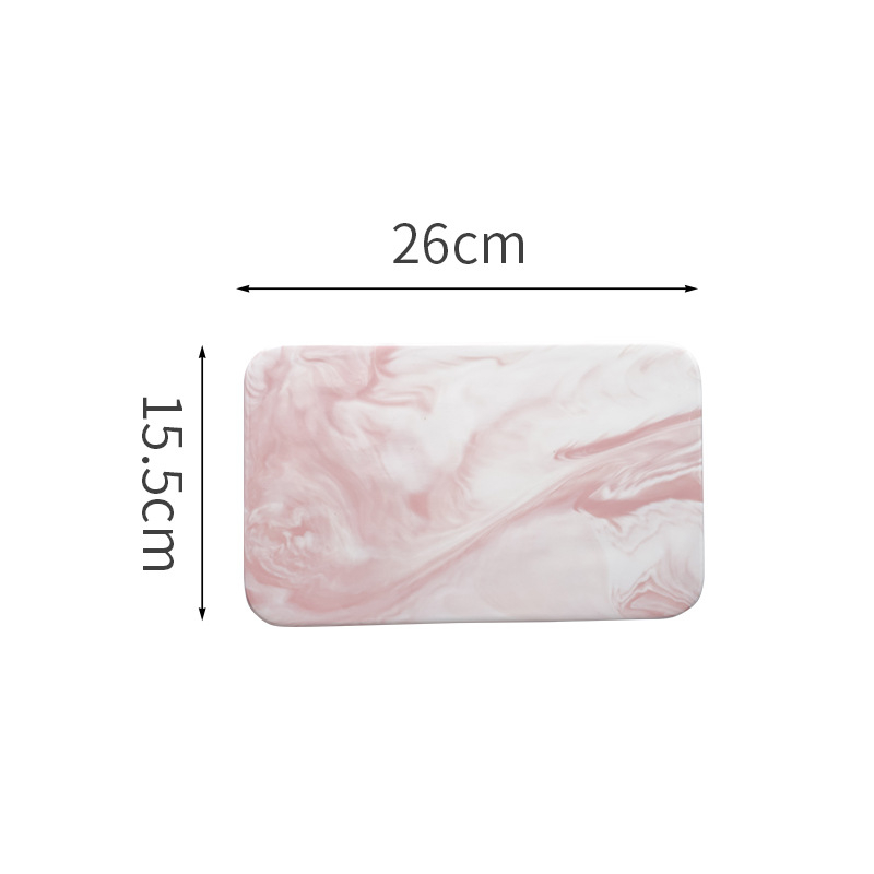 Keramikas Nordic marmora raksta servēšanas plate un griešanas dēlis, plakana plate ar ovālu uzglabāšanas nodalījumu un taisnstūra trauks, glazēta virsma, pielāgojama, drošs iepakojums