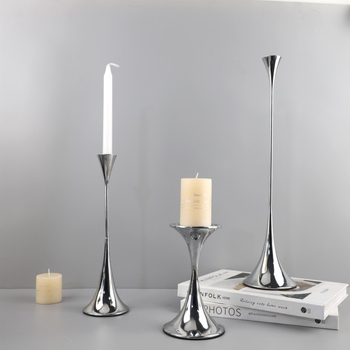 Gyertyatartó • fém dekoráció, márka Super Jie, geometriai design, otthoni berendezéshez