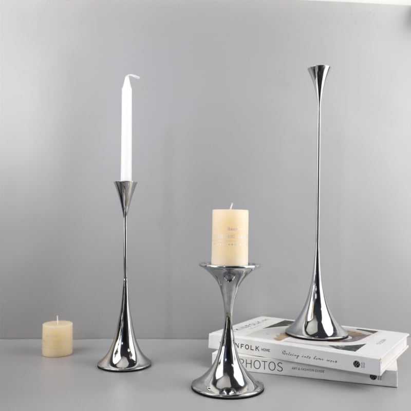 Gyertyatartó • fém dekoráció, márka Super Jie, geometriai design, otthoni berendezéshez