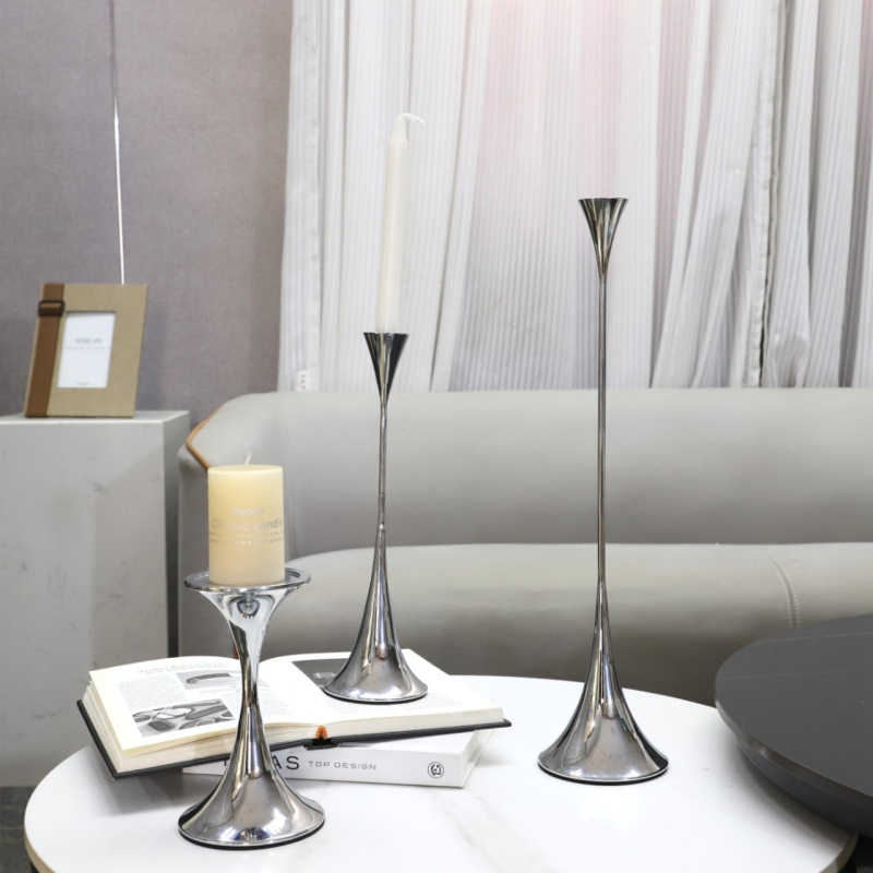 Gyertyatartó • fém dekoráció, márka Super Jie, geometriai design, otthoni berendezéshez