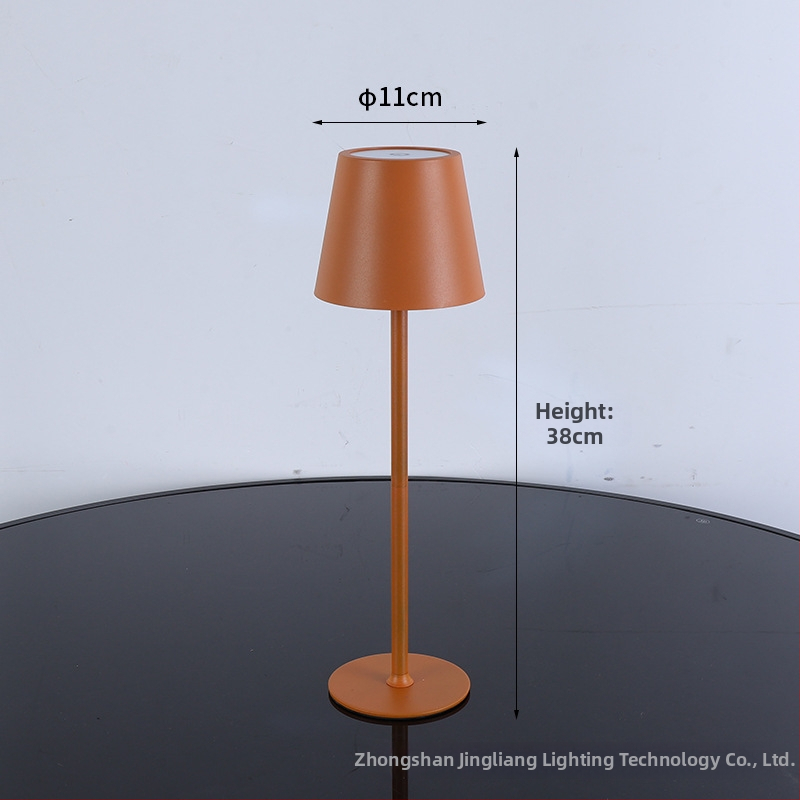 Galda lampa ar pieskārienu vadību Skandināvu minimālisma stilā, korpuss no plastikas+dzelzs, nakts un apkārtnes gaisma