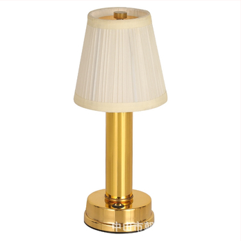 LED uzlādes nordiskā galda lampa ar auduma abažūru – piemērota guļamistabai, bāram un kafejnīcai, nakts gaisma, modelis HT-TD1W8, piederums: dzelzs, spriegums ≤36V, funkcijas: dekors, DIY, atmosfēras gaisma