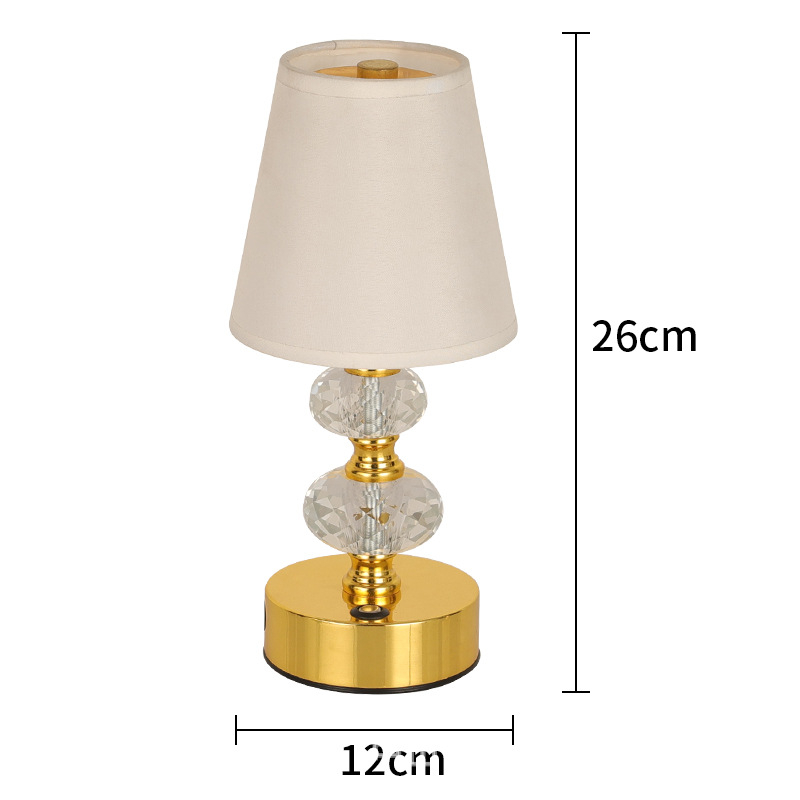 LED uzlādes nordiskā galda lampa ar auduma abažūru – piemērota guļamistabai, bāram un kafejnīcai, nakts gaisma, modelis HT-TD1W8, piederums: dzelzs, spriegums ≤36V, funkcijas: dekors, DIY, atmosfēras gaisma