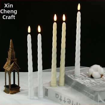 LED свещ в европейски стил, цилиндрична пластмасова, инжекционно формована, без лого