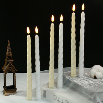 LED свещ в европейски стил, цилиндрична пластмасова, инжекционно формована, без лого