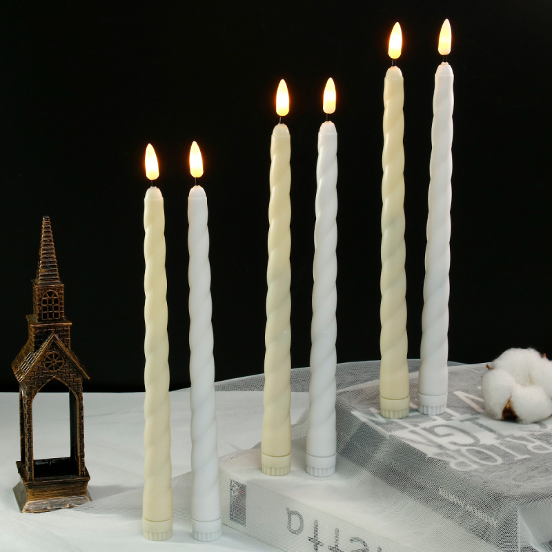 LED свещ в европейски стил, цилиндрична пластмасова, инжекционно формована, без лого