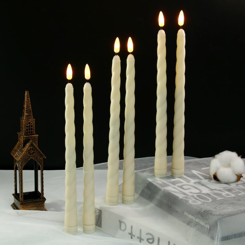 LED свещ в европейски стил, цилиндрична пластмасова, инжекционно формована, без лого