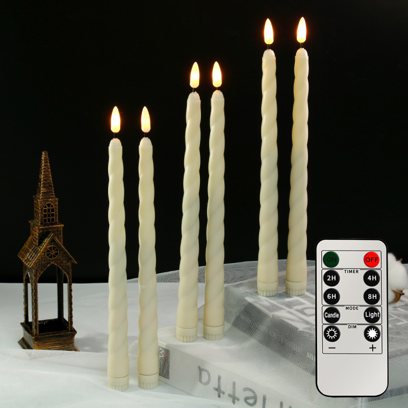 LED свещ в европейски стил, цилиндрична пластмасова, инжекционно формована, без лого