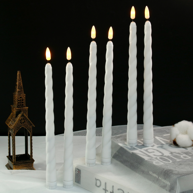 LED свещ в европейски стил, цилиндрична пластмасова, инжекционно формована, без лого