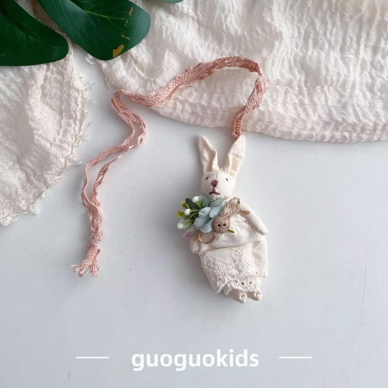 Bērnu tekstila kulons ar dzīvnieka karikatūru — Roku darbs, bērnu stils, auduma materiāls