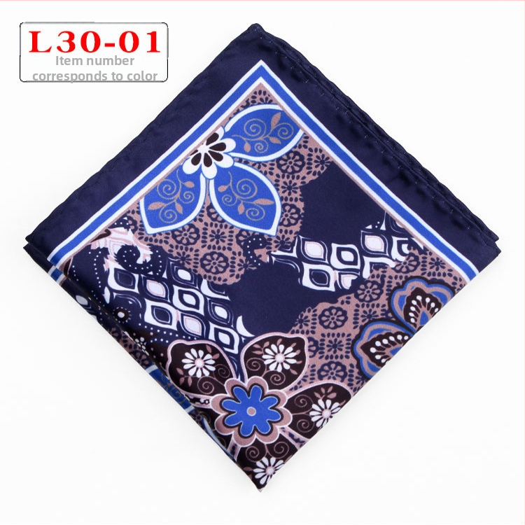 Джобна кърпичка - полиестерни нишки, извит кант, вечерно облекло, Пролет 2023