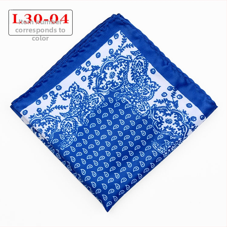 Джобна кърпичка - полиестерни нишки, извит кант, вечерно облекло, Пролет 2023