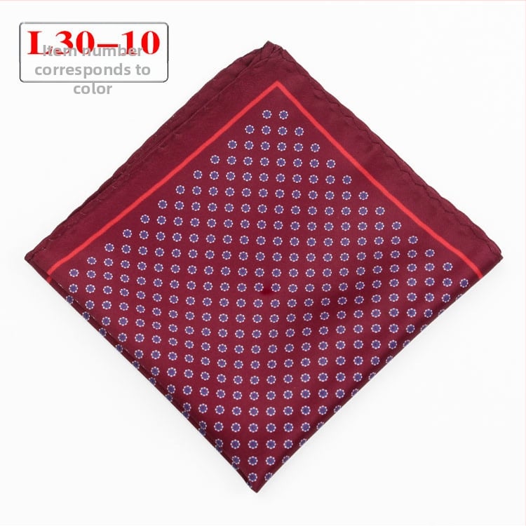 Джобна кърпичка - полиестерни нишки, извит кант, вечерно облекло, Пролет 2023