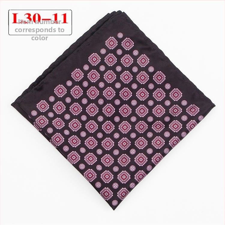 Джобна кърпичка - полиестерни нишки, извит кант, вечерно облекло, Пролет 2023