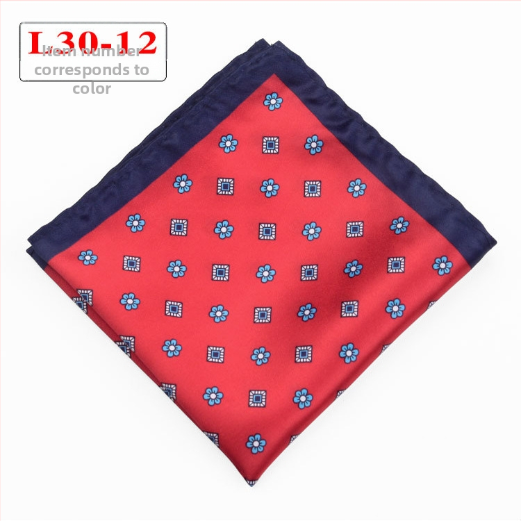 Джобна кърпичка - полиестерни нишки, извит кант, вечерно облекло, Пролет 2023