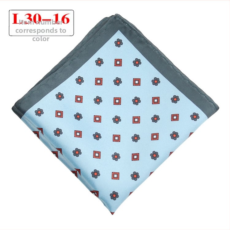 Джобна кърпичка - полиестерни нишки, извит кант, вечерно облекло, Пролет 2023