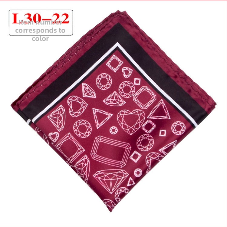 Джобна кърпичка - полиестерни нишки, извит кант, вечерно облекло, Пролет 2023