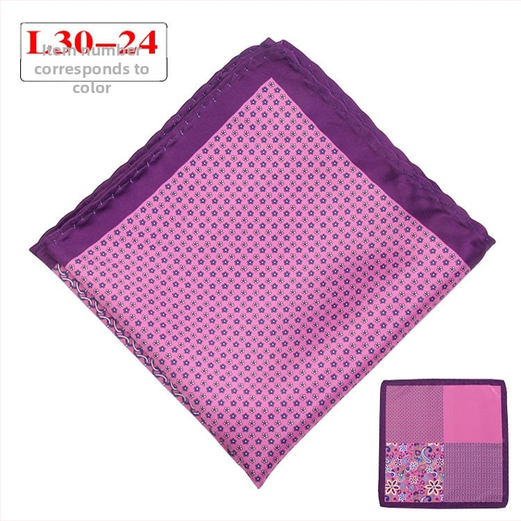 Джобна кърпичка - полиестерни нишки, извит кант, вечерно облекло, Пролет 2023