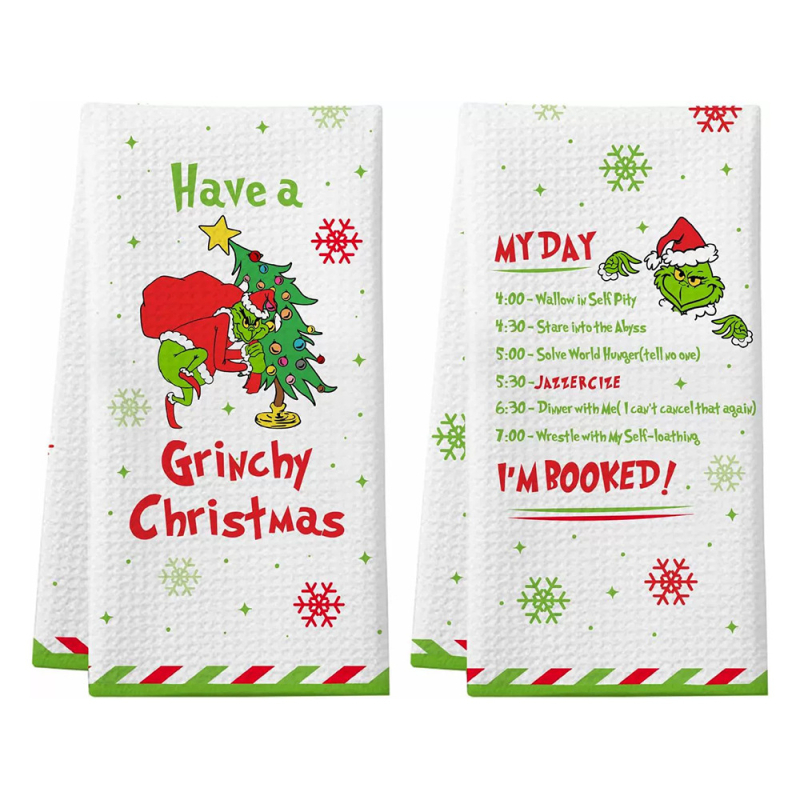 Mikrofiberist käterätik köögile ja näole 3D-trükitud motiiviga - 150d lõng, kaal 100-120 g