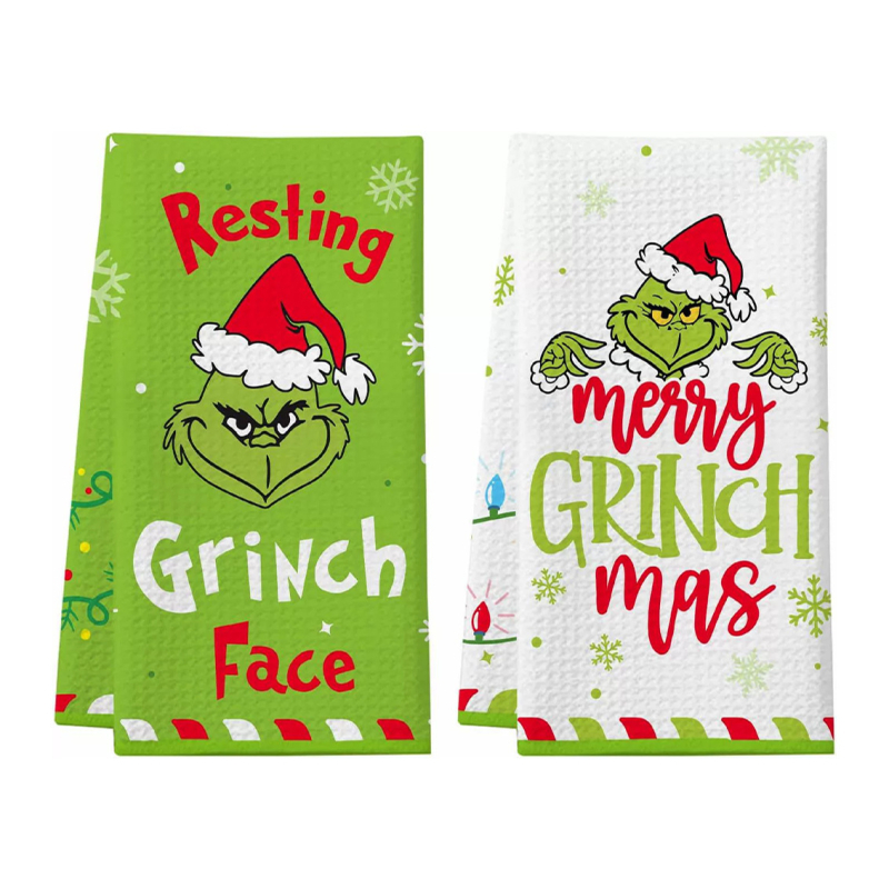 Mikrofiberist käterätik köögile ja näole 3D-trükitud motiiviga - 150d lõng, kaal 100-120 g