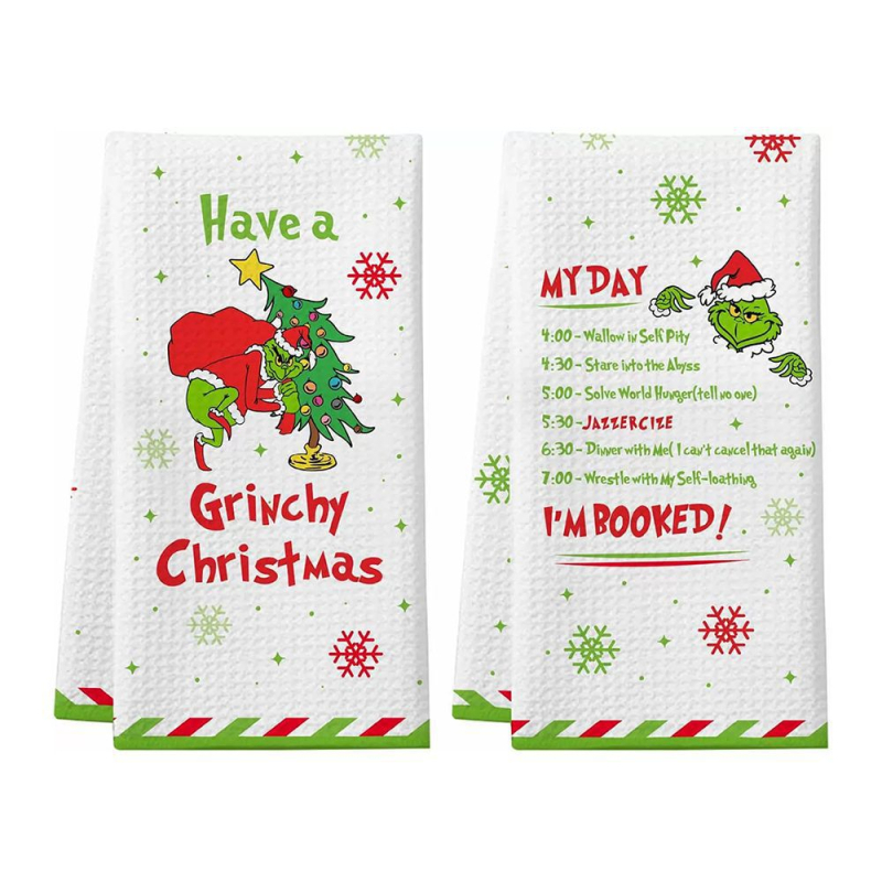 Mikrofiberist käterätik köögile ja näole 3D-trükitud motiiviga - 150d lõng, kaal 100-120 g