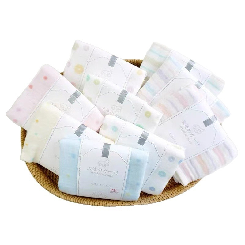 Rätik/Näo rätik – Imabari, puhas puuvillane gaze, 100D lõng, lihtne kudumine, 80–100 g