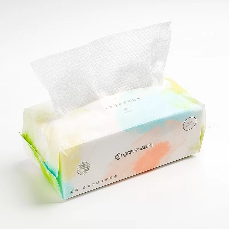 Grace Jie Liya arc törlőkendők, növényi rost, egyszer használatos, formázási folyamat, testreszabás nélkül