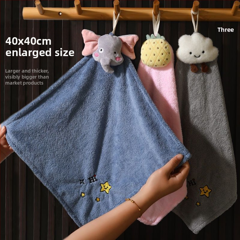 Visiaca uterka na ruky s karikatúrnym dizajnom (Materiál: mikrovlákno; Hmotnosť: 70 g; Kategória: Utierka na ruky)