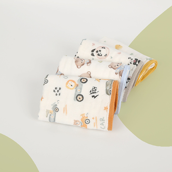 Bērnu un zīdaiņu sejas dvieli no 100% kokvilnas, marles kvadrātveida dvielis, 40s diegi, šūts, zem 50 g