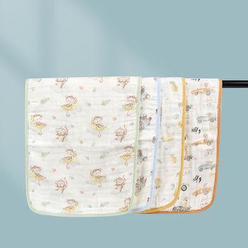 Bērnu un zīdaiņu sejas dvieli no 100% kokvilnas, marles kvadrātveida dvielis, 40s diegi, šūts, zem 50 g