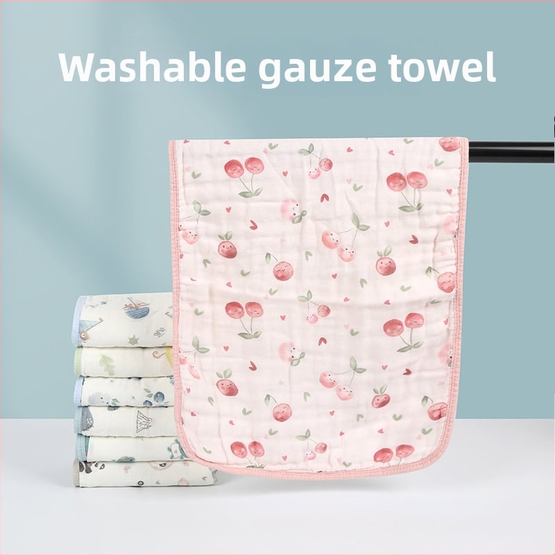 Bērnu un zīdaiņu sejas dvieli no 100% kokvilnas, marles kvadrātveida dvielis, 40s diegi, šūts, zem 50 g