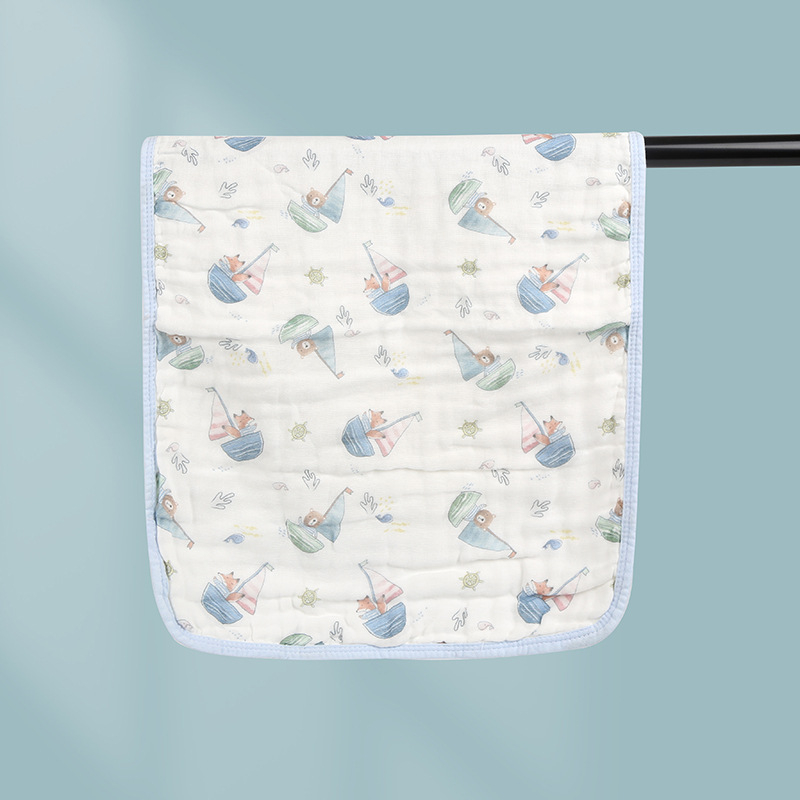 Bērnu un zīdaiņu sejas dvieli no 100% kokvilnas, marles kvadrātveida dvielis, 40s diegi, šūts, zem 50 g