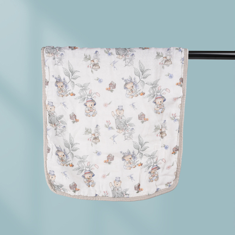 Bērnu un zīdaiņu sejas dvieli no 100% kokvilnas, marles kvadrātveida dvielis, 40s diegi, šūts, zem 50 g