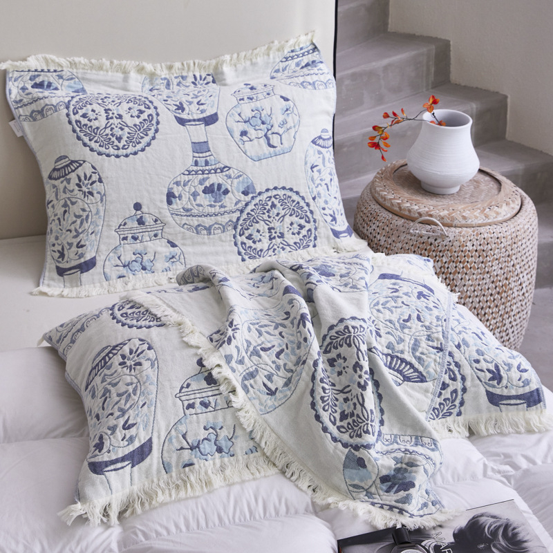 100% pamut jacquard díszítésű párnahuzat – 2 darabos készlet – minden évszakra, anyai- és csecsemő osztály