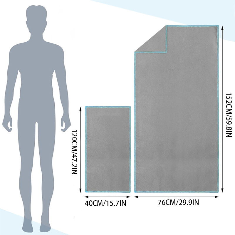 Kiváló mikroszálas strand- és fürdőlepedő, 150D szál, szegélyezés