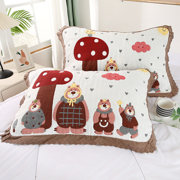 Jastučnica od japanske pamuke z osam slojeva gazе, korejski stil čipke, upijanje znoja i prozračnost; mogućnost tiskanja logotipa, personalizacija