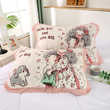 Jastučnica od japanske pamuke z osam slojeva gazе, korejski stil čipke, upijanje znoja i prozračnost; mogućnost tiskanja logotipa, personalizacija