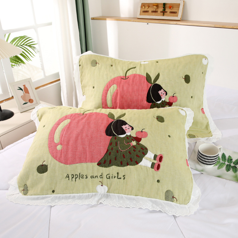 Jastučnica od japanske pamuke z osam slojeva gazе, korejski stil čipke, upijanje znoja i prozračnost; mogućnost tiskanja logotipa, personalizacija