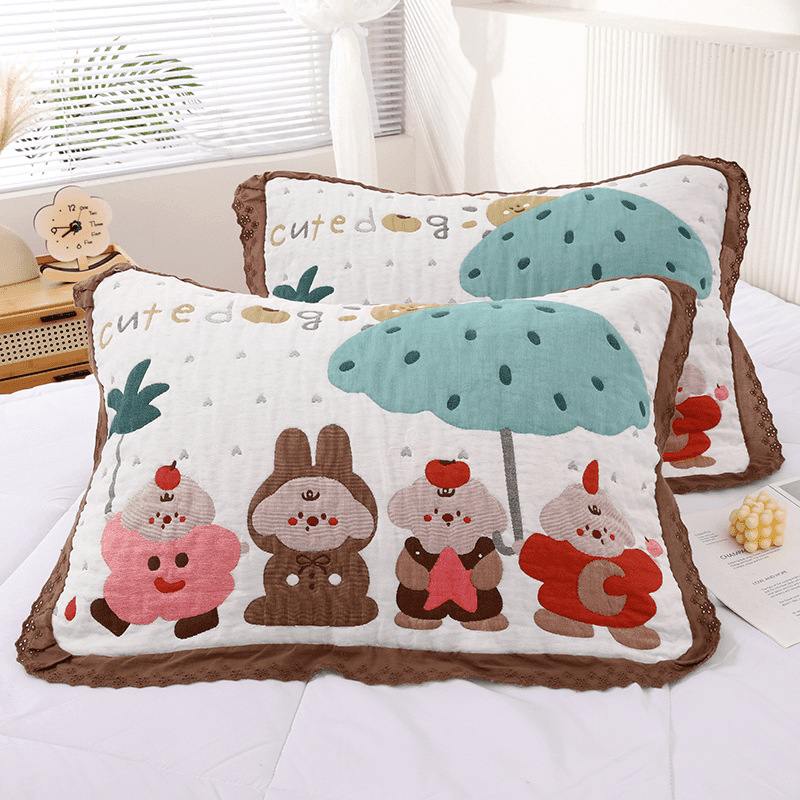 Jastučnica od japanske pamuke z osam slojeva gazе, korejski stil čipke, upijanje znoja i prozračnost; mogućnost tiskanja logotipa, personalizacija