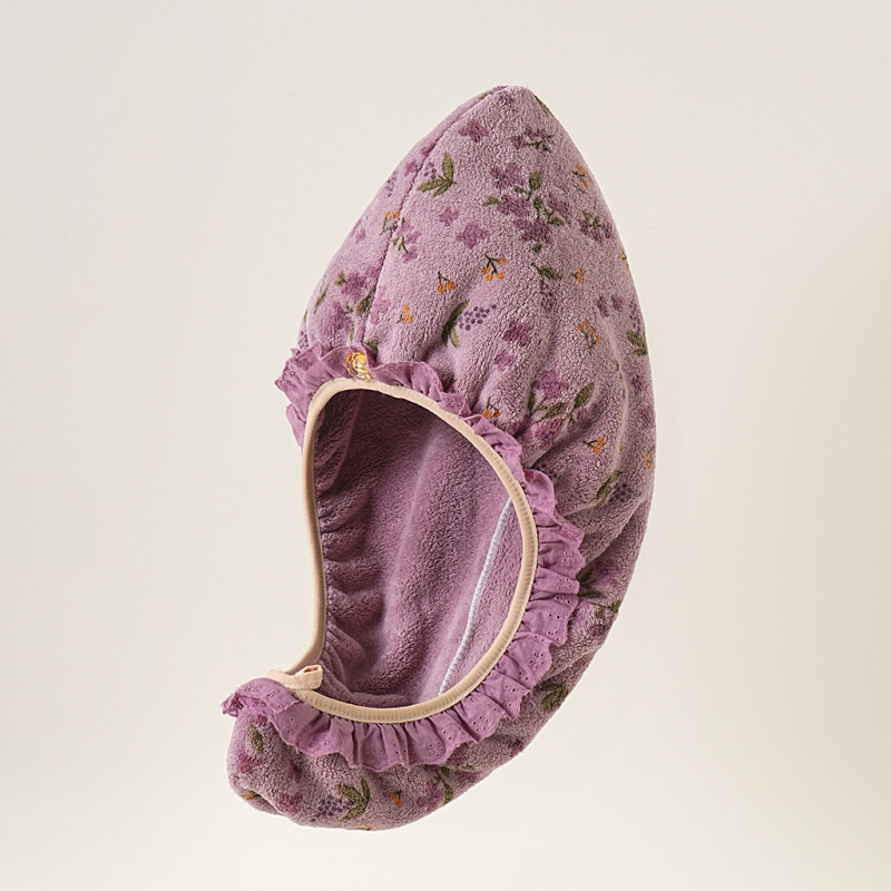 Tonghua Pokrivalo za sušenje kose s čipkastim rubom i vezom, fleece, otisnut uzorak, 80–99 g, prilagodljivo