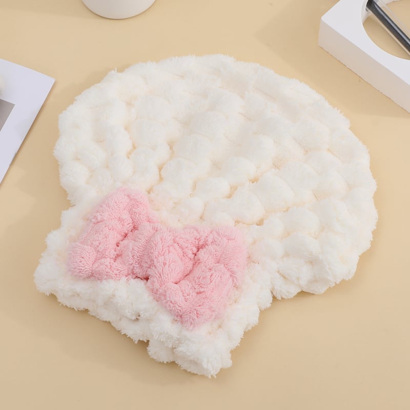 Korall plüssből készült hajszárító sapka, 150D, varrás, vágott velúr, sima szövés, súly 50–79 g