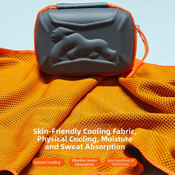 Hordozható sporttörölköző hűsítő, gyorsan száradó, poliészter, 160 g/m², jóga és fitnesz