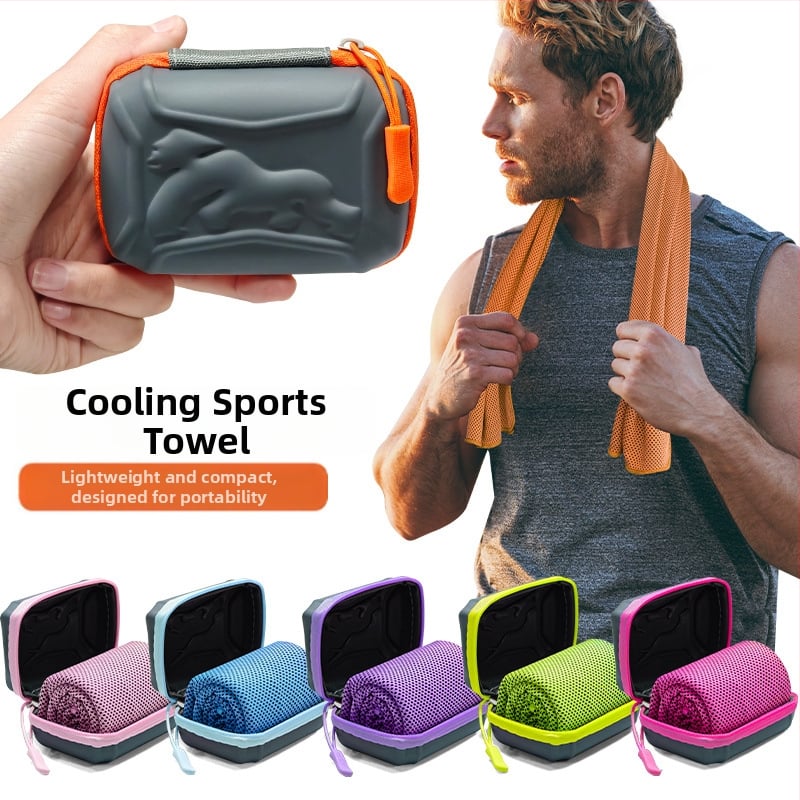 Pārvietojams sporta dvielis ar dzesējošu sajūtu, ātrā žāvēšana, poliesters, 160 g/m², jogai un fitnesam