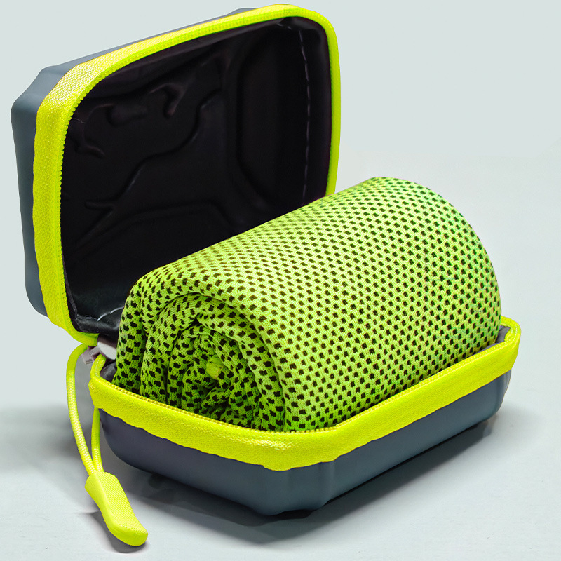 Hordozható sporttörölköző hűsítő, gyorsan száradó, poliészter, 160 g/m², jóga és fitnesz